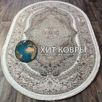Турецкий ковер Deko 10137 Бежевый овал